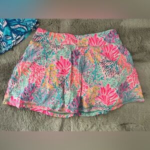 EUC Lilly Pulitzer Luxletic Alia Skort Small Coral Tennis